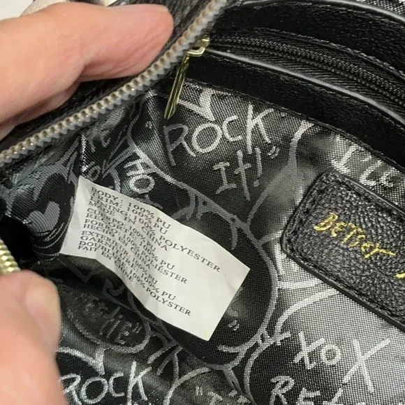 Betsey Johnson Classic Heart Quilted Sachel Handbag - Picture 13 of 15